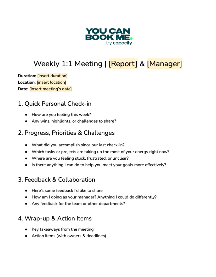 The Ultimate Guide to OneonOne Meeting Templates